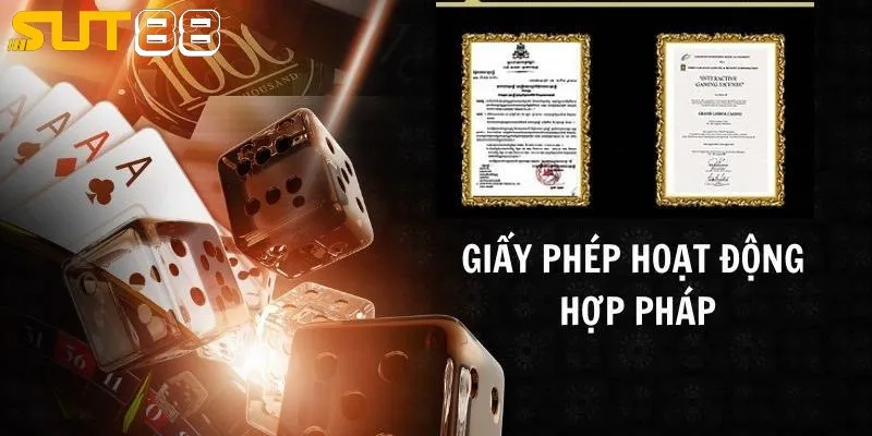 Giấy phép hoạt động SUT88 đảm bảo tính hợp pháp
